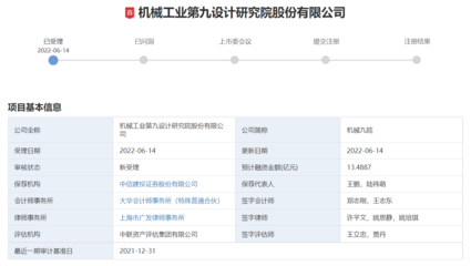 機械九院擬IPO 研發投入過億，信息技術咨詢服務引領創新